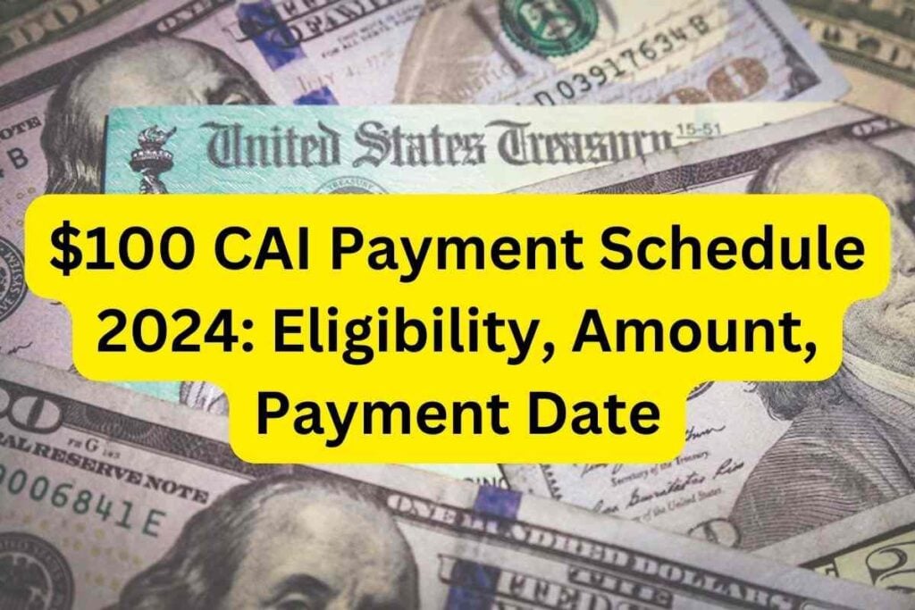 $100 CAI Payment Schedule 2024: Eligibility, Dates, Process