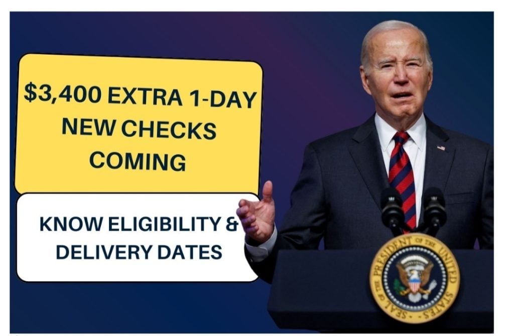 $3,400 Extra 1-Day New Checks Coming