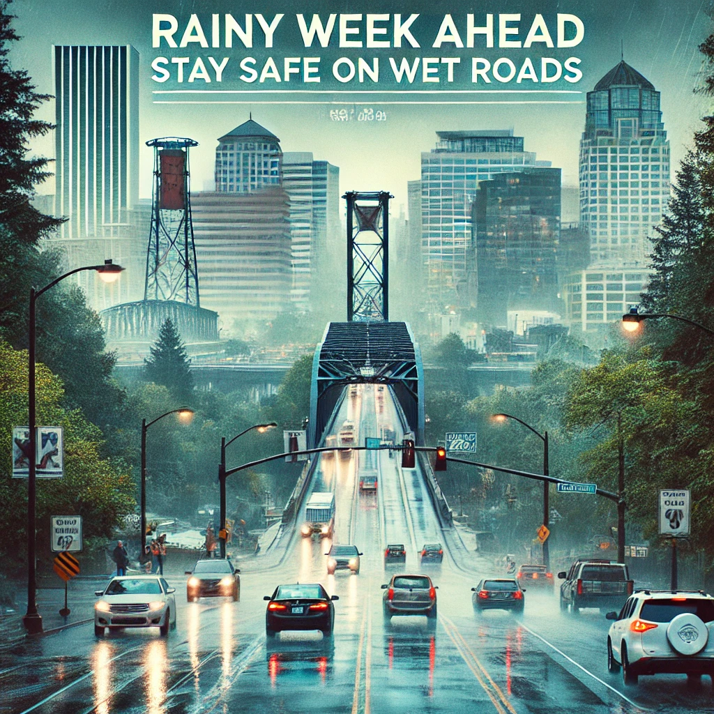 “Rain and Mild Weather for Portland: Stay Cautious on Wet Roads”